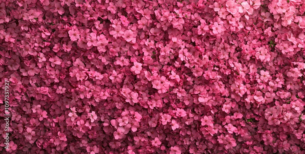 A vibrant wall of pink flowers, creating a lush and decorative backdrop. A vibrant wall of pink flowers, creating a lush and decorative backdrop.