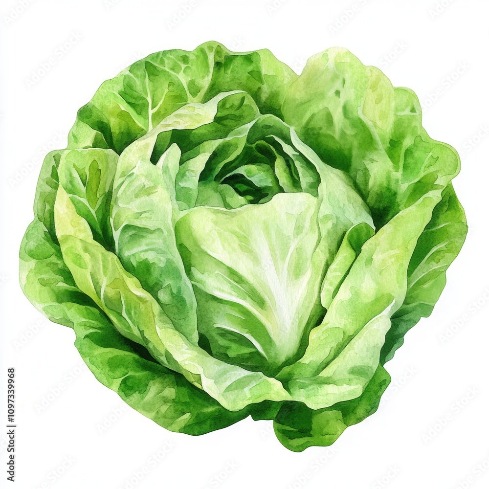Fresh green cabbage isolated on white background, vibrant vegetable. Fresh green cabbage isolated on white background, vibrant vegetable.