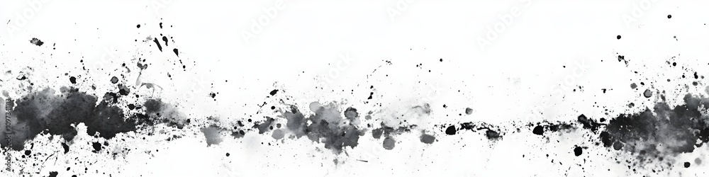Art Abstract grain black and white watercolor dot blot painting . Copy space grunge texture horizontal background Art Abstract grain black and white watercolor dot blot painting . Copy space grunge texture horizontal background