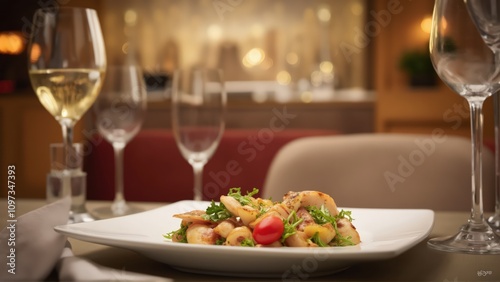 table setting at restaurant