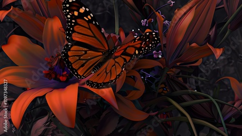 a monarch butterfly  photo