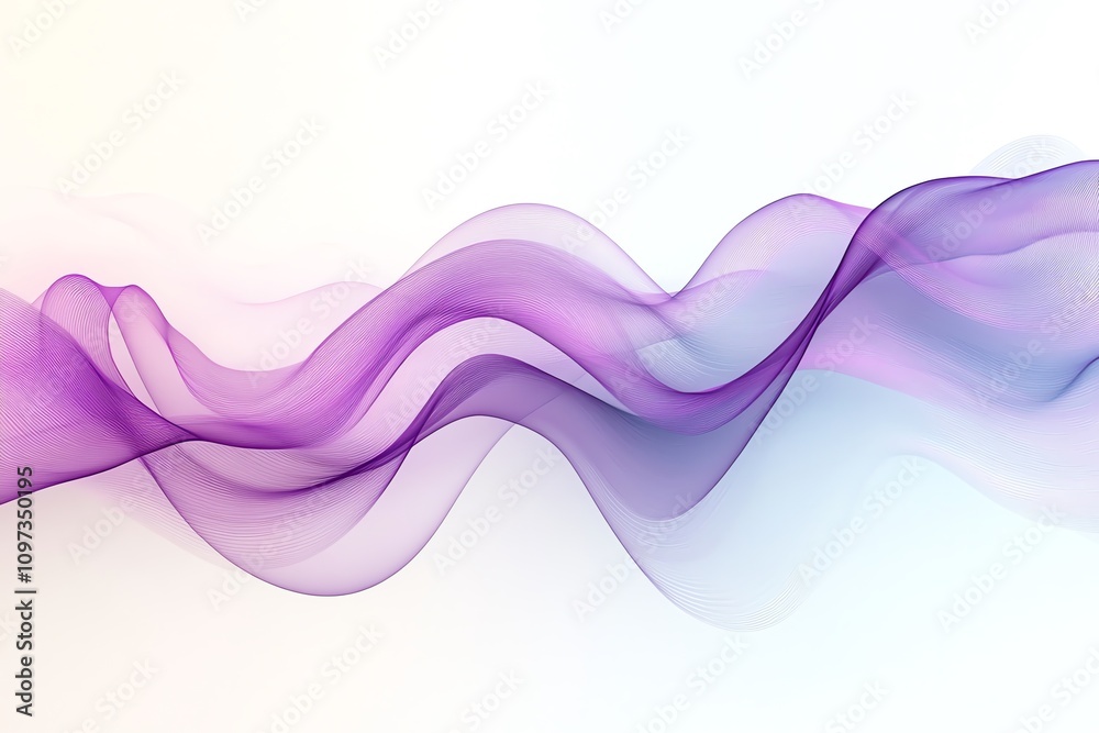 Abstract flowing waves in purple and blue hues create a soft, ethereal visual effect. Abstract flowing waves in purple and blue hues create a soft, ethereal visual effect.