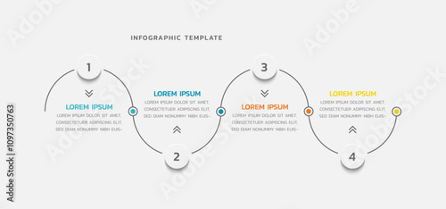 Business infographic template colorful design
