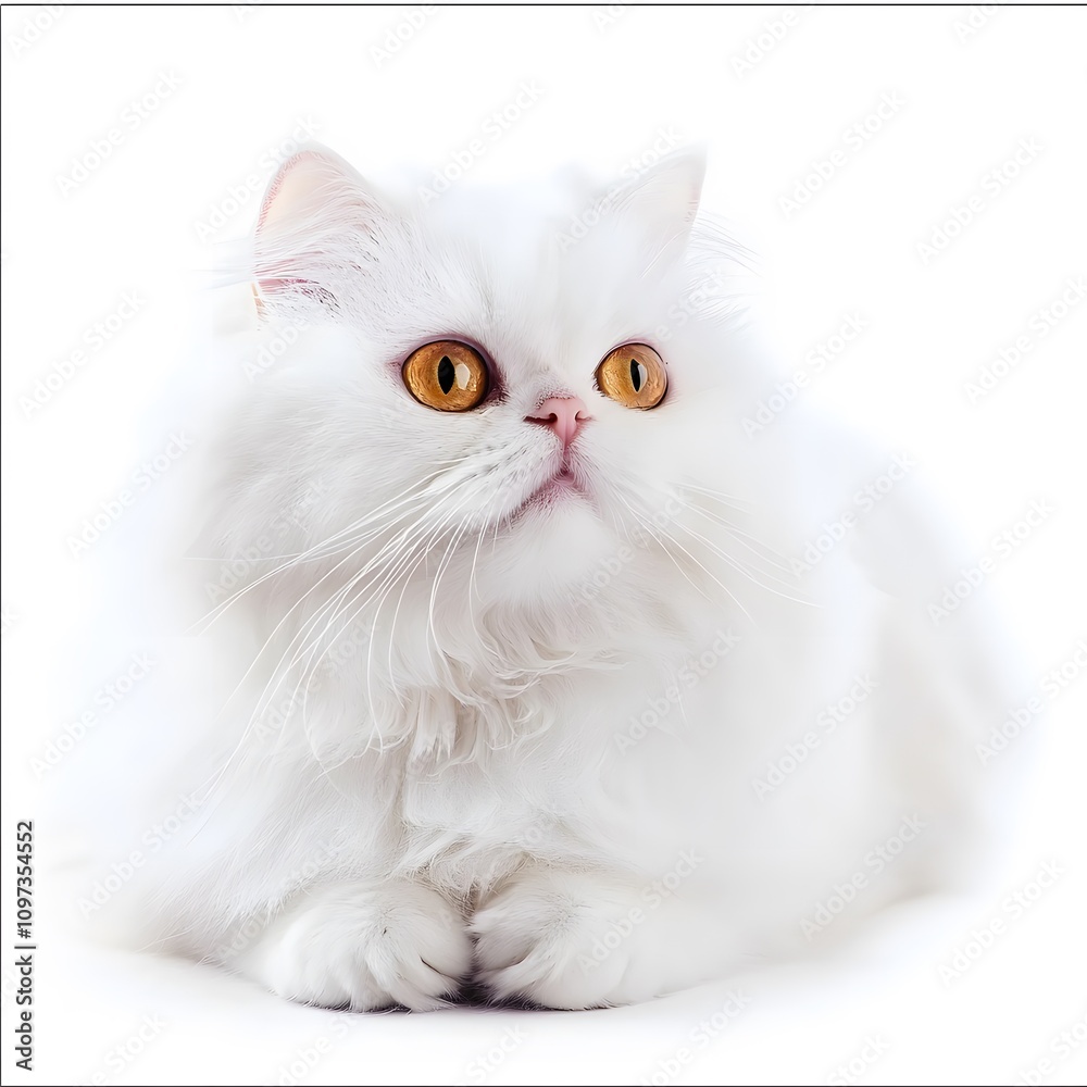 Fototapeta premium Persian cat isolated on white background 
