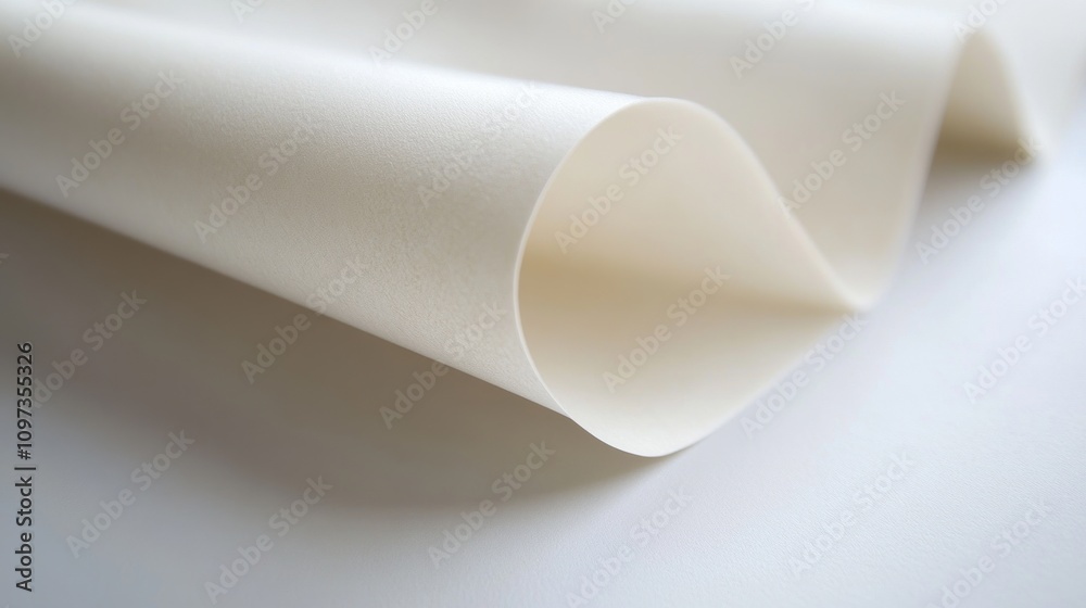 Close-up of creamy white fabric, softly draped, showcasing texture and subtle folds. Close-up of creamy white fabric, softly draped, showcasing texture and subtle folds.