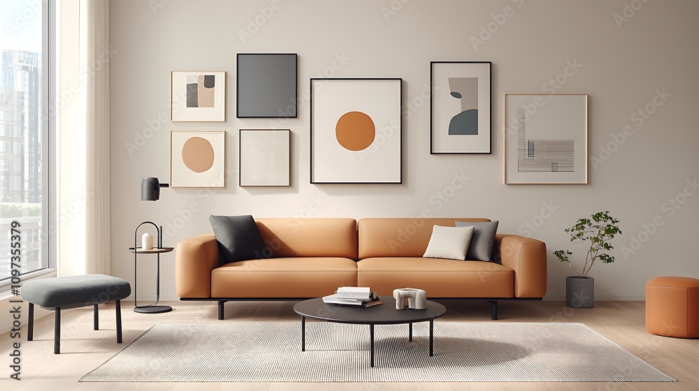 Modern living room design urban apartment interior decor cozy atmosphere minimalist style Modern living room design urban apartment interior decor cozy atmosphere minimalist style