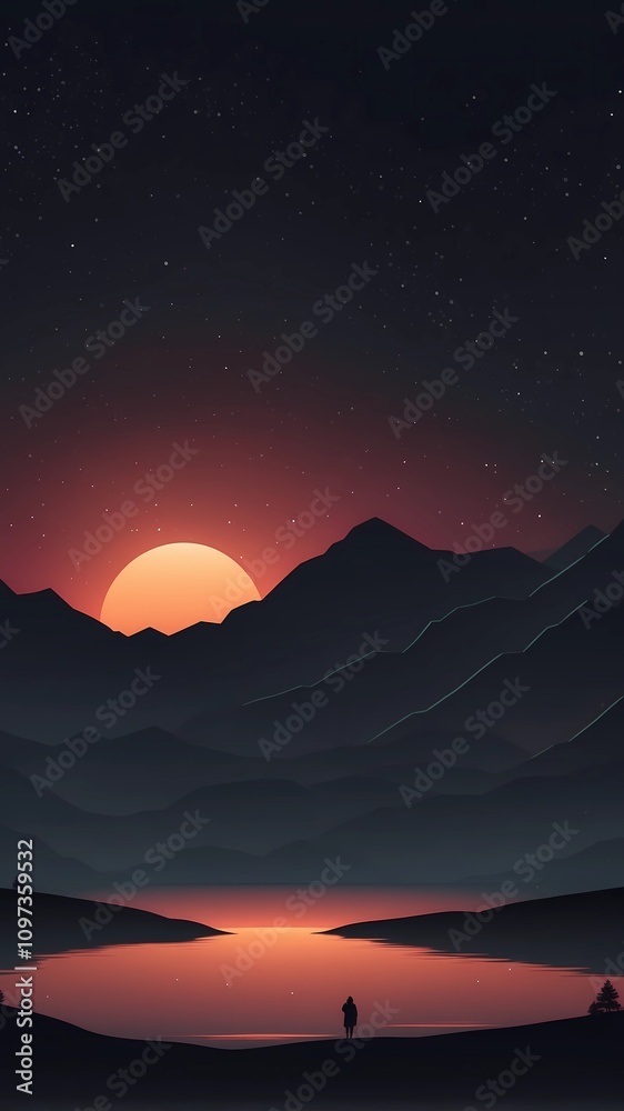 4K Night Landscape Wallpaper, Android IOS Background, Mobile Phone Night Wallpaper 4K Night Landscape Wallpaper, Android IOS Background, Mobile Phone Night Wallpaper