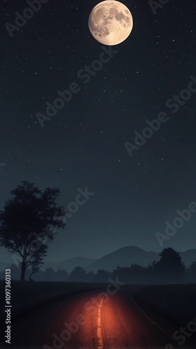 4K Night Landscape Wallpaper, Android IOS Background, Mobile Phone Night Wallpaper