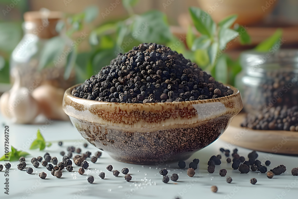 Close-up Photography of Black Peppercorns on a Bowl, Textured Spice Detail, Bold and Aromatic Culinary Ingredients for Food Blogs, Recipes, Spice Packaging, E-commerce, Cookbooks, Ads, Social Media Close-up Photography of Black Peppercorns on a Bowl, Textured Spice Detail, Bold and Aromatic Culinary Ingredients for Food Blogs, Recipes, Spice Packaging, E-commerce, Cookbooks, Ads, Social Media