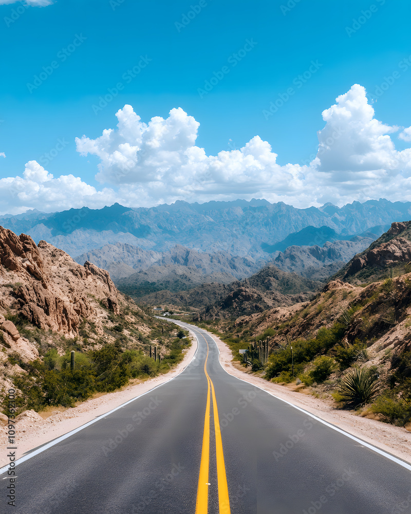 A road of travel through unique landscapes. Landmarks by road by car through nature and a passion for traveling around the world A road of travel through unique landscapes. Landmarks by road by car through nature and a passion for traveling around the world