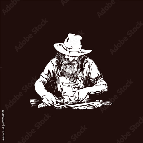 
Blacksmith vector illustration