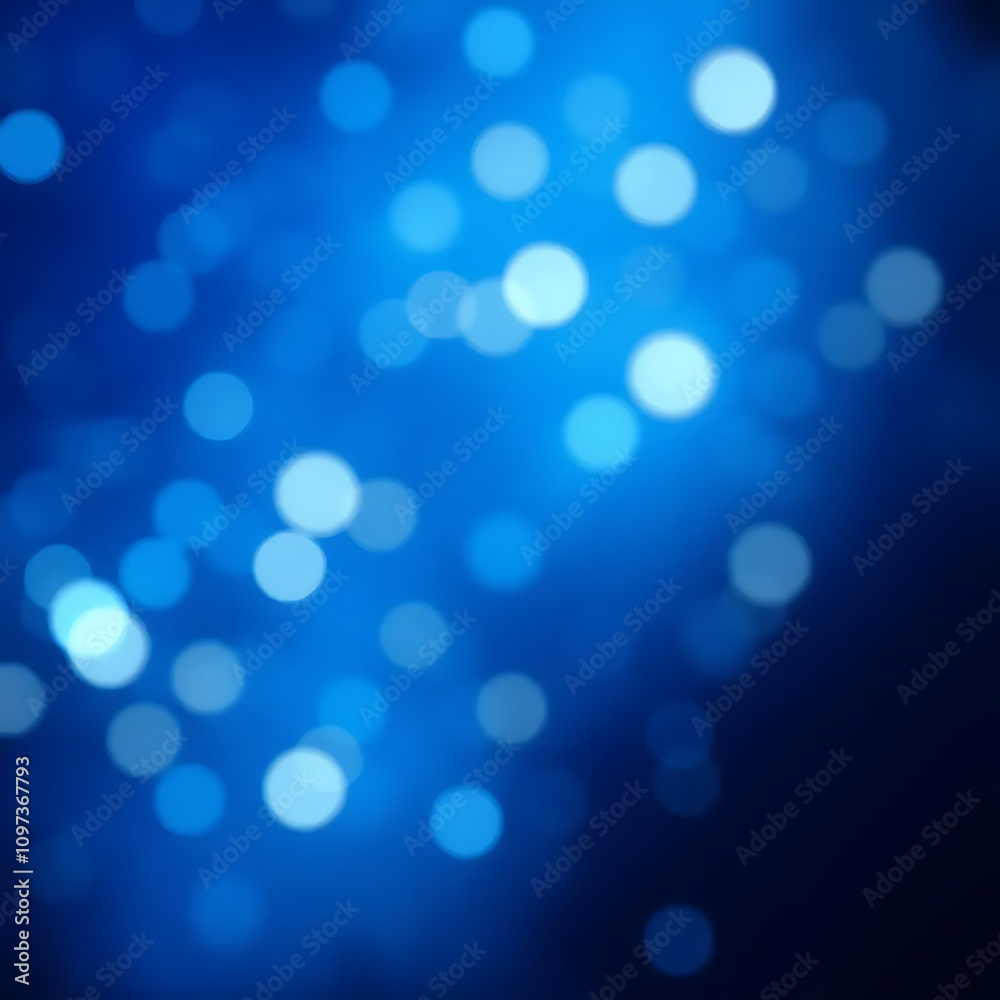blurry Blue bokeh lights against black background in aerial view blurry Blue bokeh lights against black background in aerial view