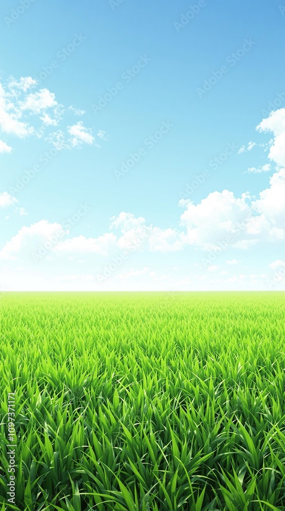 A carpet of vibrant green grass stretching into the distance, nature scene, peaceful atmosphere, greenery A carpet of vibrant green grass stretching into the distance, nature scene, peaceful atmosphere, greenery