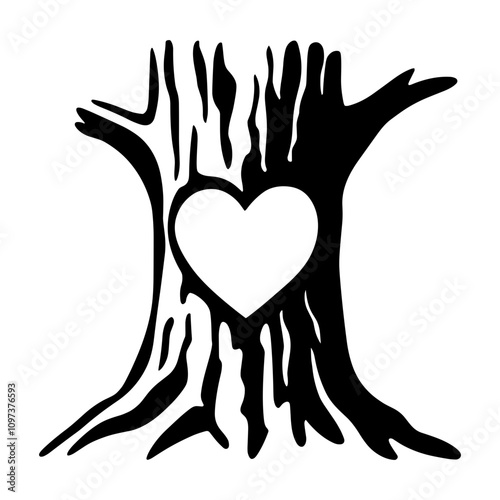 Tree Trunk with Heart