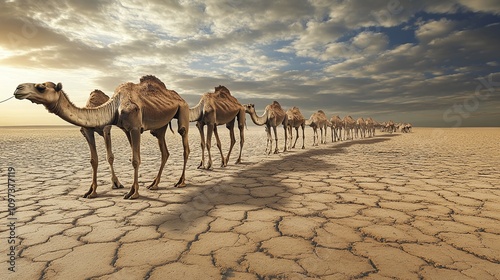 Desertification of nature photo illustration photo