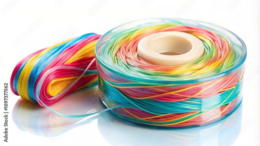 Dental Floss Close-Up Aerial Photography - Waxed & Tape Dental Floss Close-Up Aerial Photography - Waxed & Tape