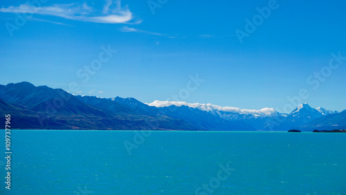 view of lake Tekapo, New Zealand, Lake Tekapo photo