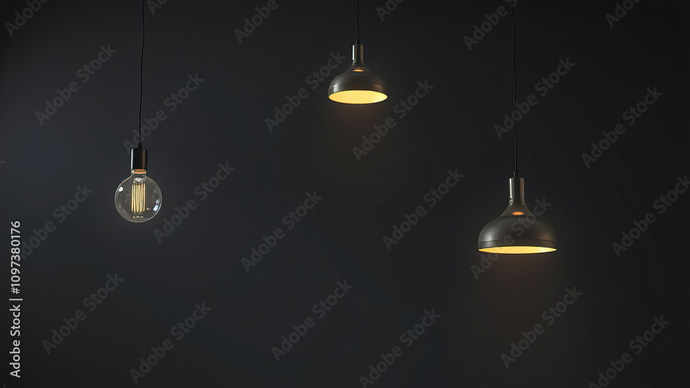 Moody Gray Background with Hanging Pendant Lights, gray background, unique decor., pendant lights Moody Gray Background with Hanging Pendant Lights, gray background, unique decor., pendant lights