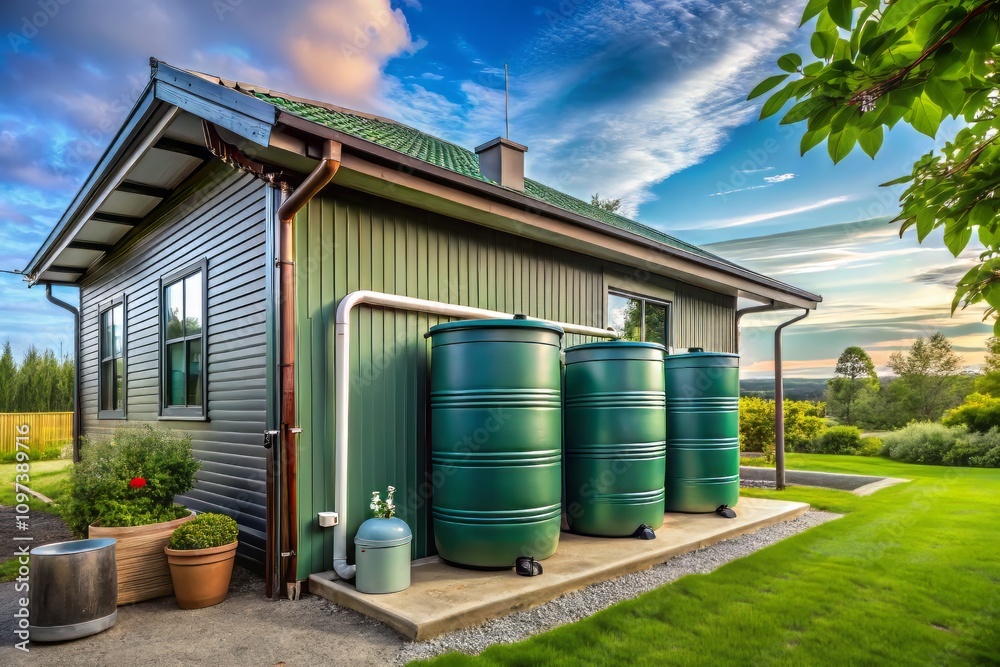 Rural Home Rainwater Harvesting System - Modern Design Rural Home Rainwater Harvesting System - Modern Design