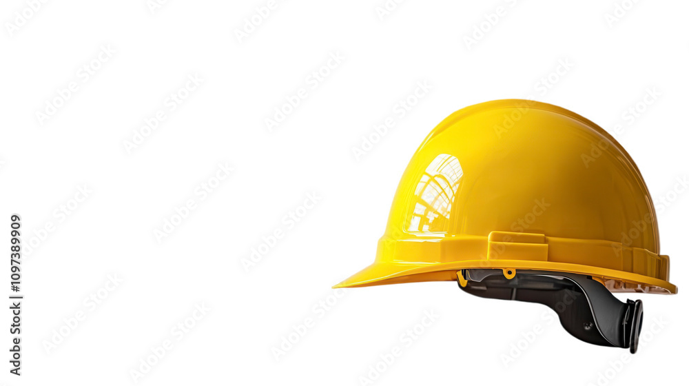 Yellow hard hat, symbol of construction safety, isolated on white background. Isolated on white background or PNG Yellow hard hat, symbol of construction safety, isolated on white background. Isolated on white background or PNG
