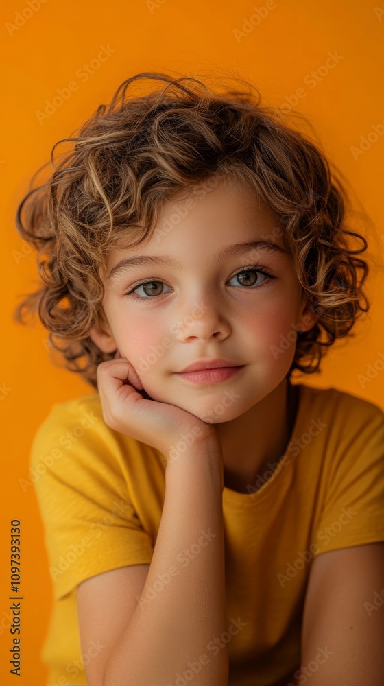 Captivating portrait of a charming child with Captivating portrait of a charming child with