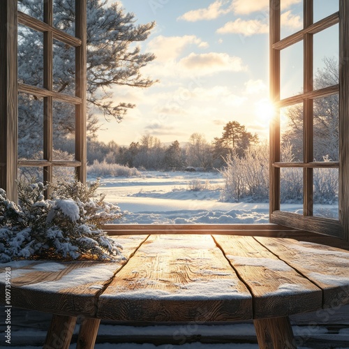 Winter Sunrise View From Wo...