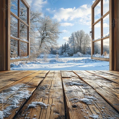 Wooden Window Frame Views S...
