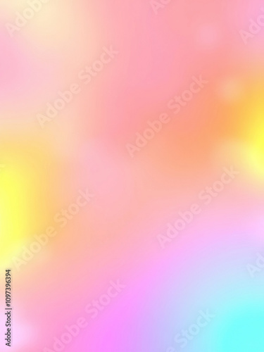 Colorful holographic gradient with a mix of bold and pastel colors, including shades of orange, yellow, blue, and red, colorful, hologram, yellow, orange