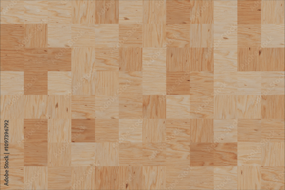 Naklejka premium Different Wooden Cube Blocks in Shape of Wooden Board. 3d Rendering