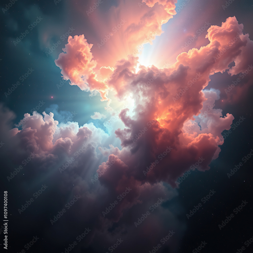 Futuristic 3D rendering of a colorful and dynamic zephyr nebula in a sci-fi setting, nebulosa, nebula Futuristic 3D rendering of a colorful and dynamic zephyr nebula in a sci-fi setting, nebulosa, nebula