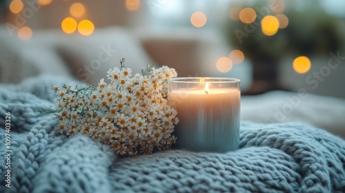 Cozy Winter Scene With Cand...