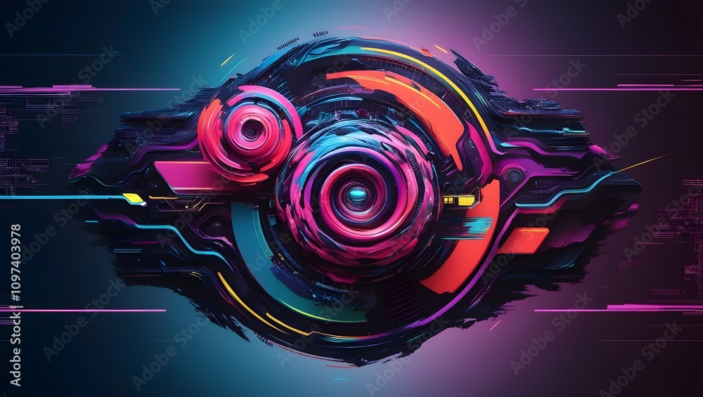 Obraz premium A mesmerizing abstract art piece generated by IA