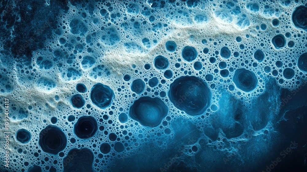 Abstract Blue and White Pattern of Bubbles Abstract Blue and White Pattern of Bubbles