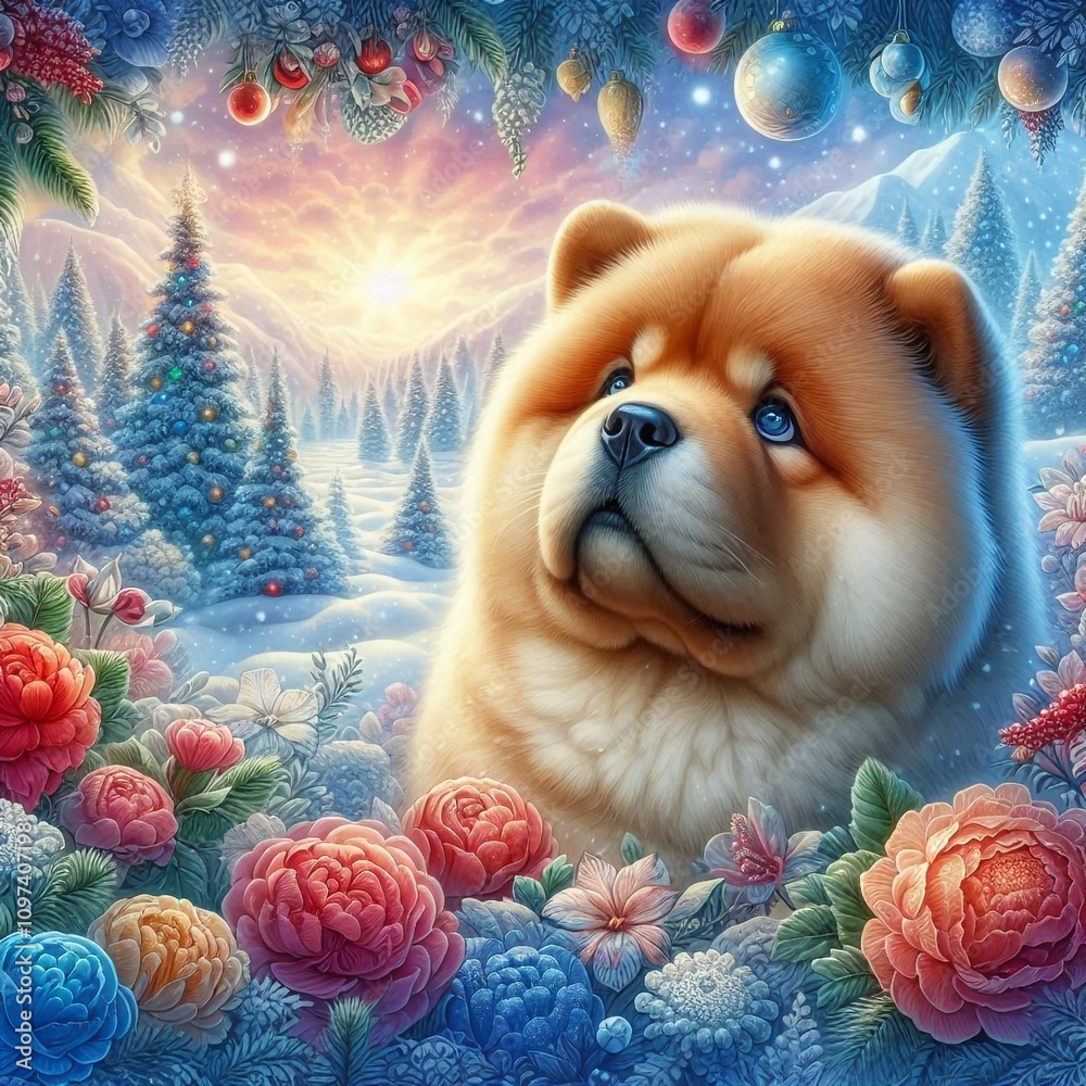 Chow Chow im Winter Chow Chow im Winter