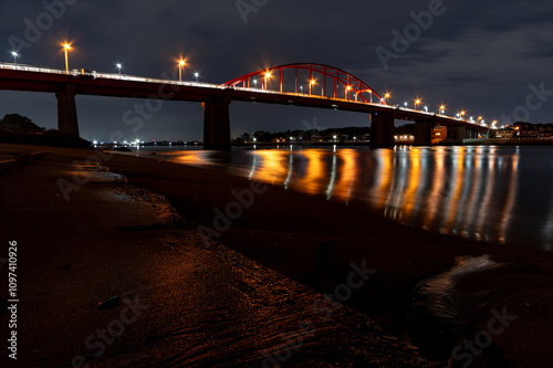 那珂湊と大洗を結ぶ海門橋の夜景 photo