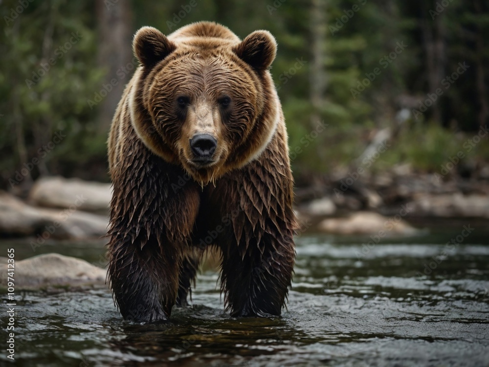 Eurasian brown bear (Ursus arctos arctos), also known as the European brown bear. Eurasian brown bear (Ursus arctos arctos), also known as the European brown bear.