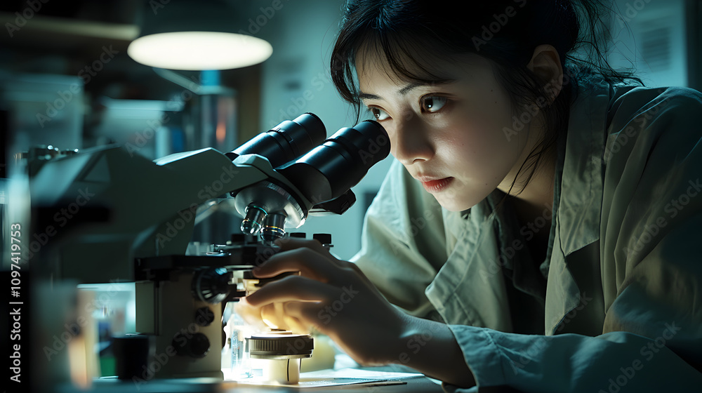 Scientist Woman Microscope Research Laboratory Scientist Woman Microscope Research Laboratory