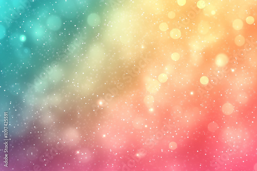 Colourful abstract background with bokeh and sparkle