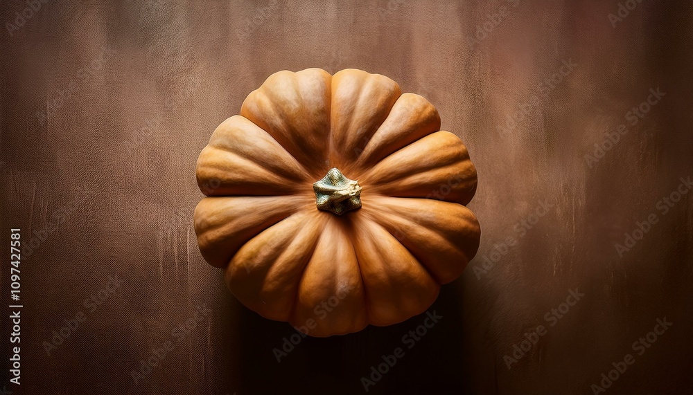 Obraz premium 冬を感じさせるカボチャと温かな落ち着いた背景 