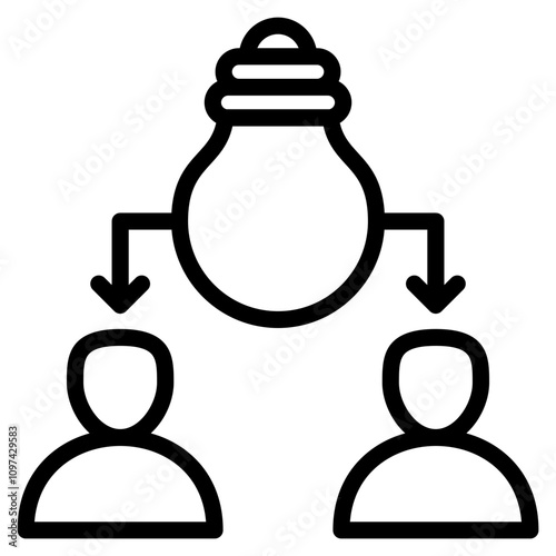Revenue sharing icon outline vector