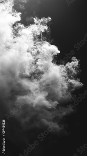 Black and white smoke cloud texture background