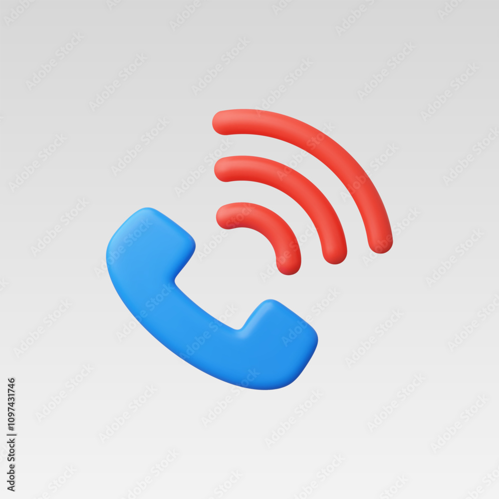 3d Realistic Phone Call Ringing vector illustration