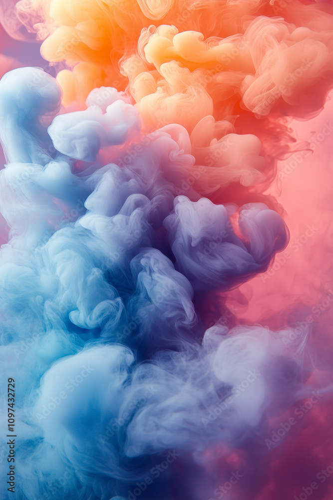 Fototapeta premium Abstract colourful smoke texture background
