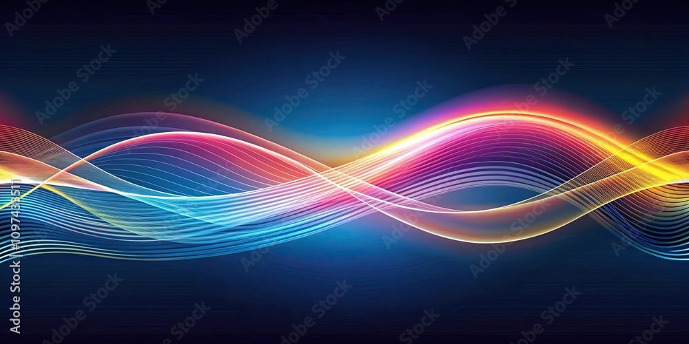 Obraz premium Wave band abstract background surface, wave, band, abstract, background, surface, texture, pattern, design, smooth, ripple