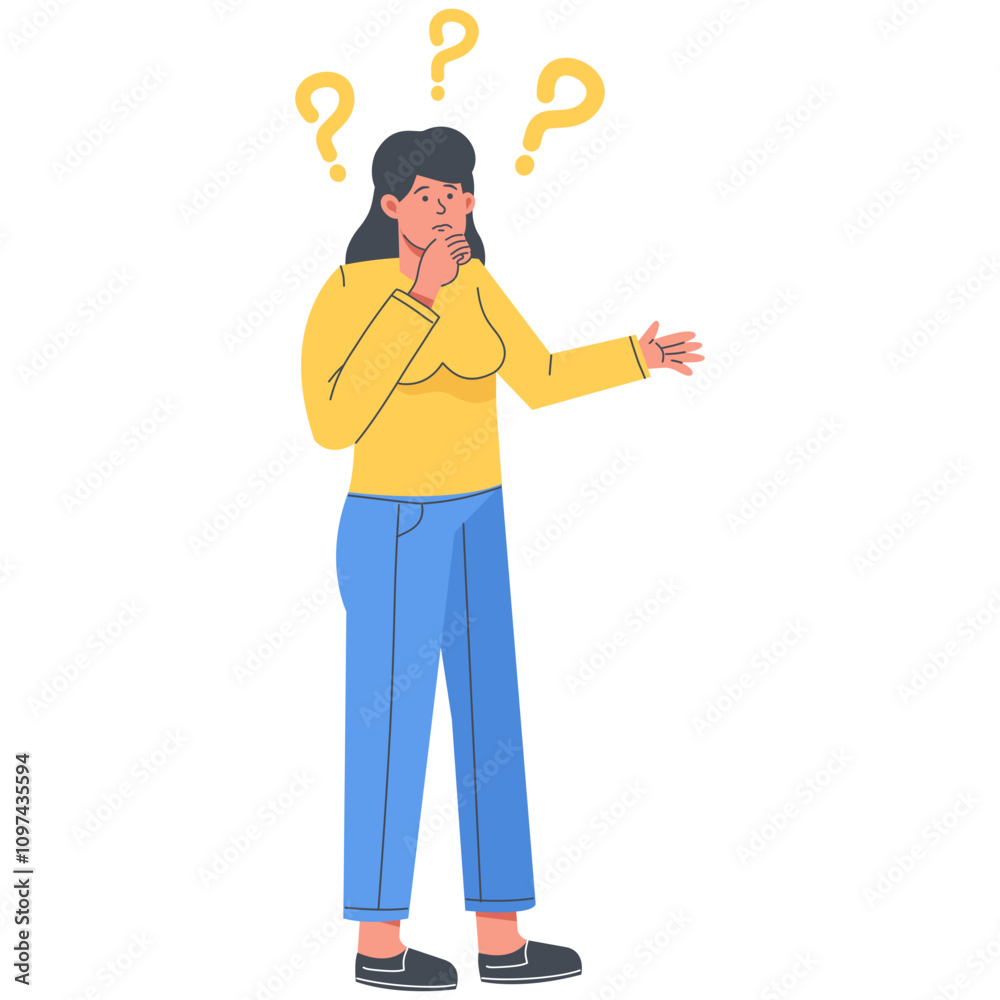 People Asking Question. People Confused. Isolated Vector Character Illustration. People Asking Question. People Confused. Isolated Vector Character Illustration.