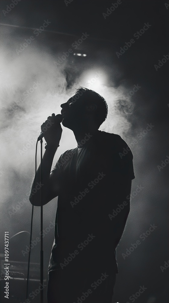 Captivating Performance: A Black and White Concert Photograph Captivating Performance: A Black and White Concert Photograph