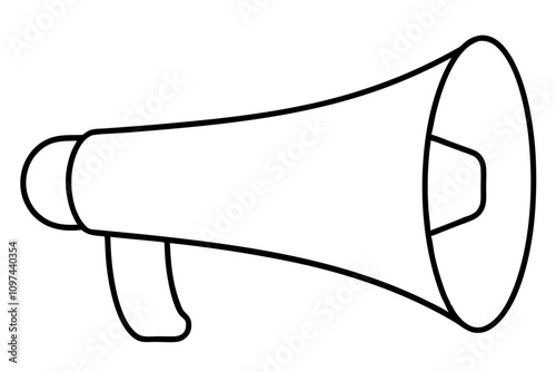 Bullhorn | isolated silhouette vector illustration on white background