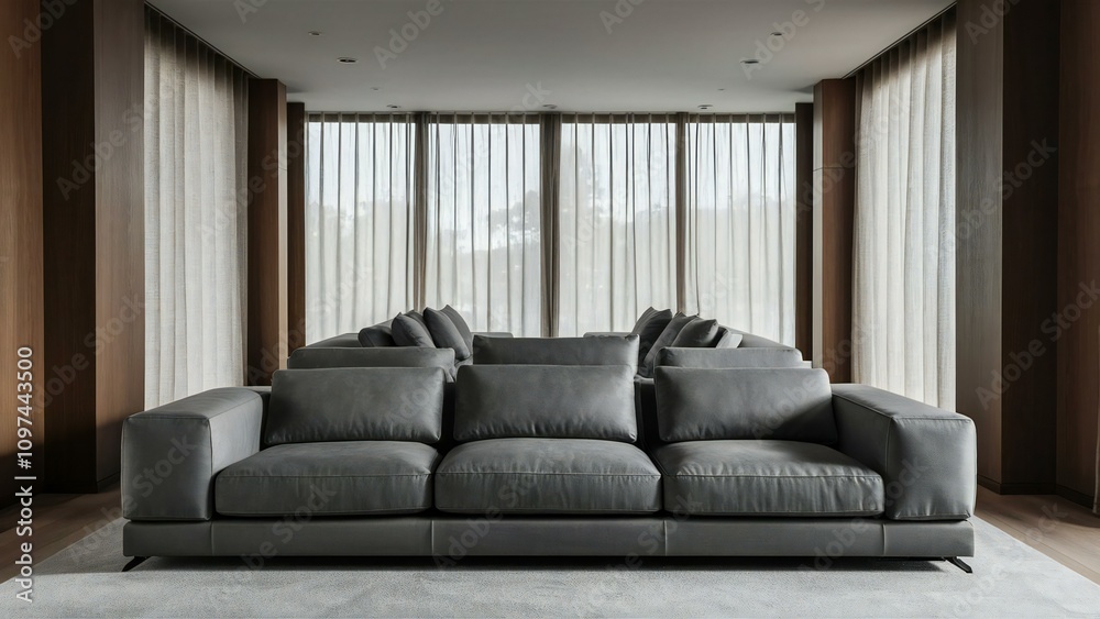 modern living room with sofa