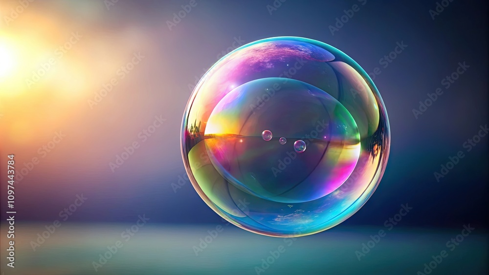 Soap bubble floating on a background, bubble, soap,floating, colorful, iridescent, light, reflection, fragile, round Soap bubble floating on a background, bubble, soap,floating, colorful, iridescent, light, reflection, fragile, round