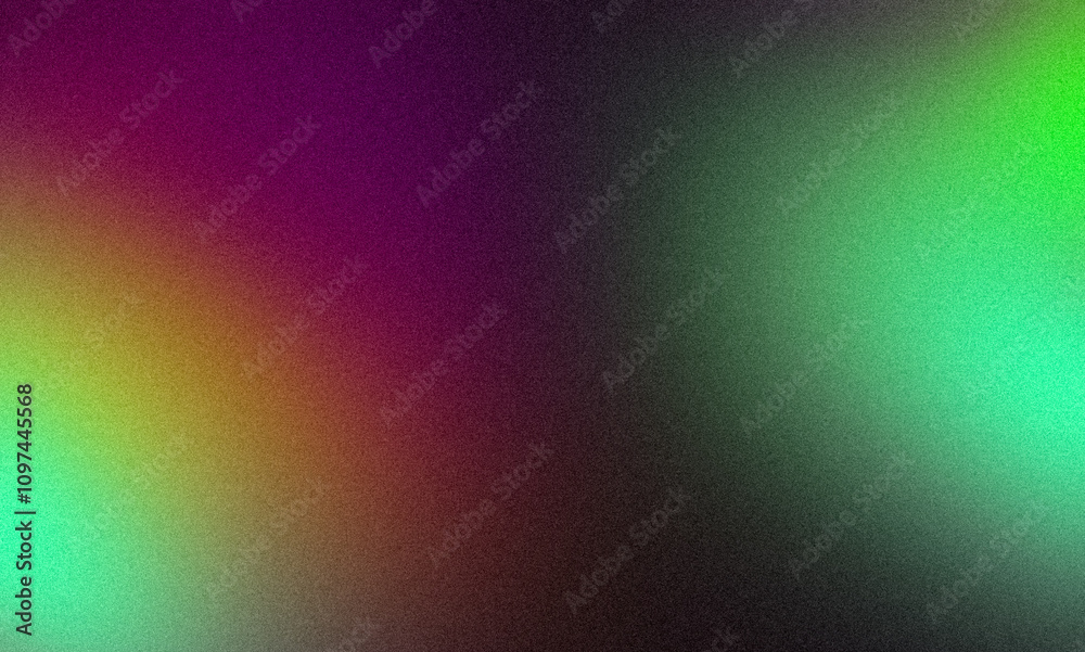 Abstract glowing color gradient grainy background. Smooth purple pink orange blue green black color noisy gradient, vibrant color flow, bright, shine, website header design, cover, banner, poster